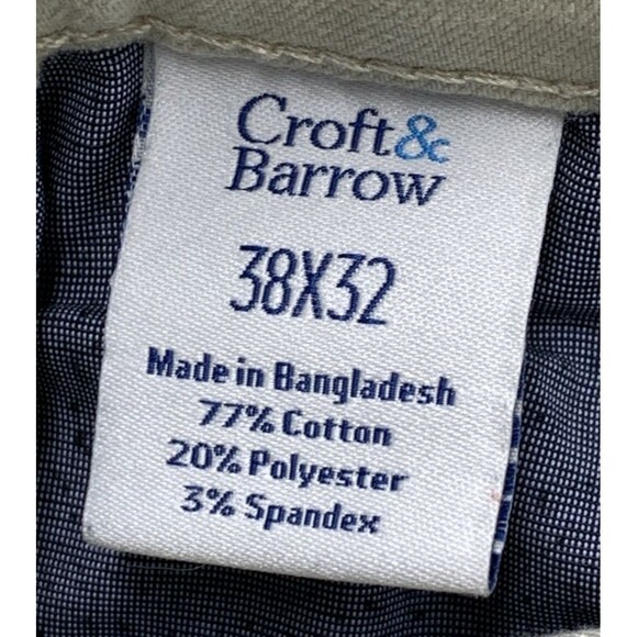 Croft & Barrow Denim Jeans Men's Size 38X32 Slim Fit Cream - Picture 13 of 16
